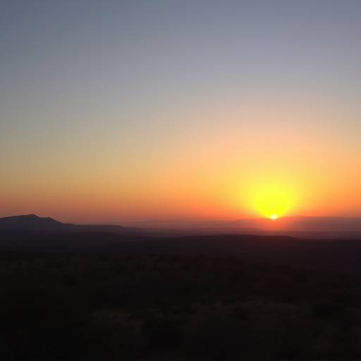Scenic South African landscape at sunset